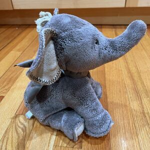 Barefoot Dreams Barefoot in the Wild Buddy Elephant Stuffed Plush Toy Gray 11"